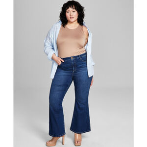 And Now This Plus Size High-Rise Flare-Leg Jeans NWT